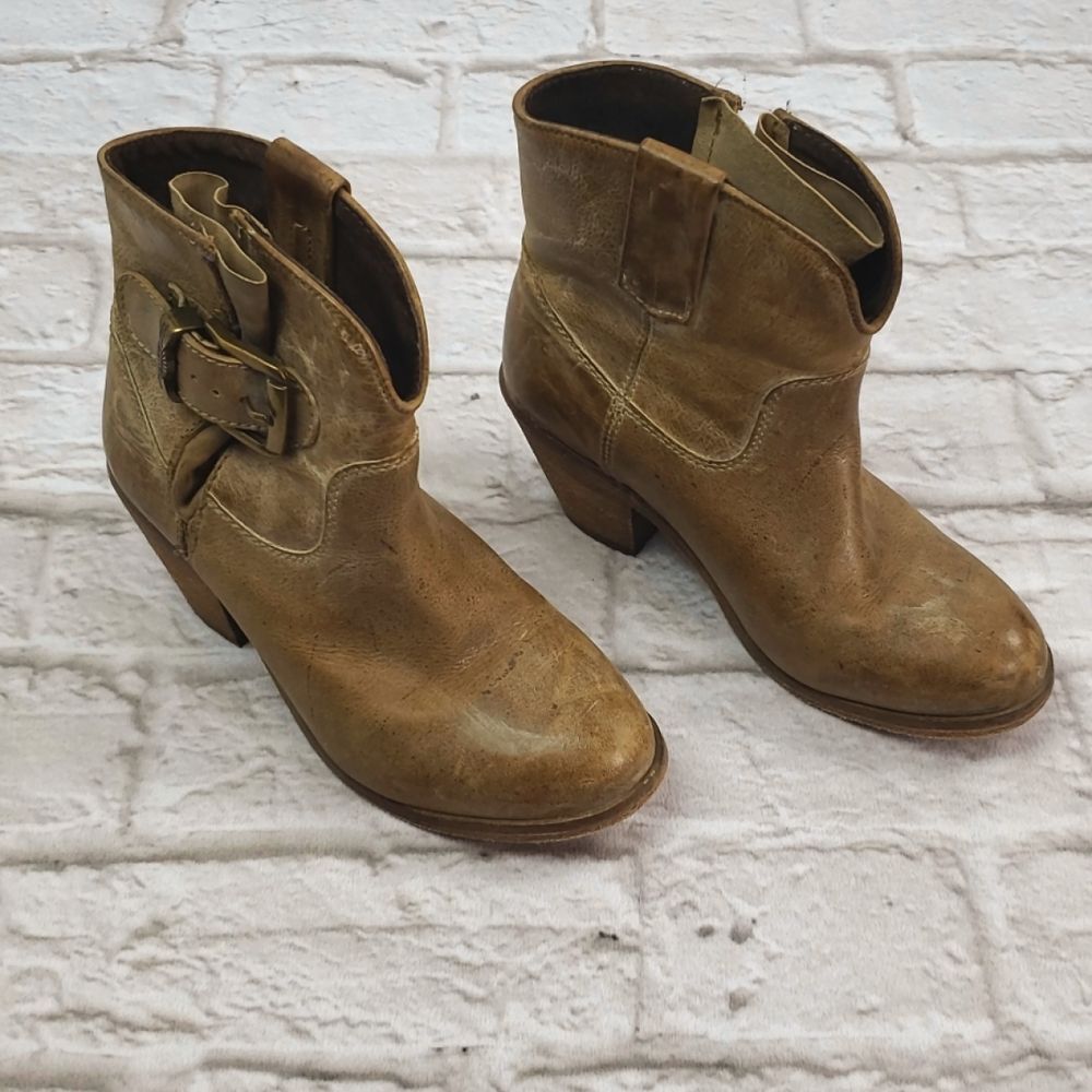 Corral Boots Tan Distressed ankle Boots size 7M - Picture 5 of 7